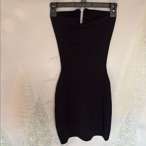 Zara Black Strapless Bodycon Dress
